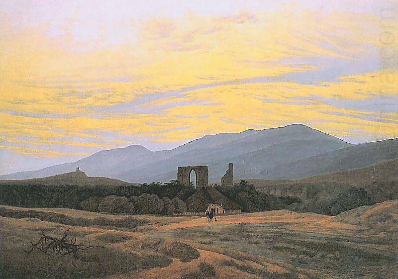 Klosterruine Eldena und Riesengebirge, Caspar David Friedrich